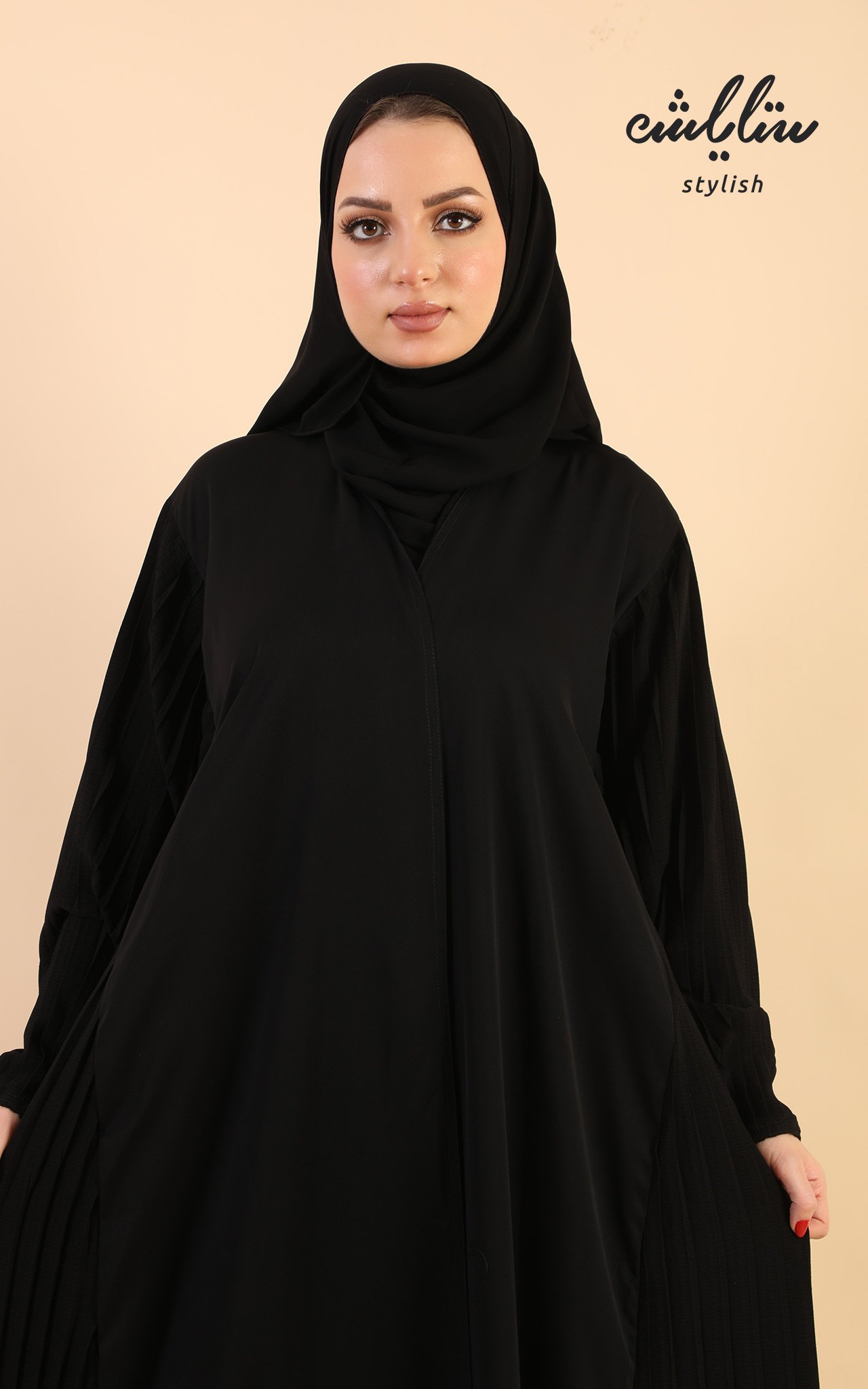 عباية لف باللون الأسود - صورة 2