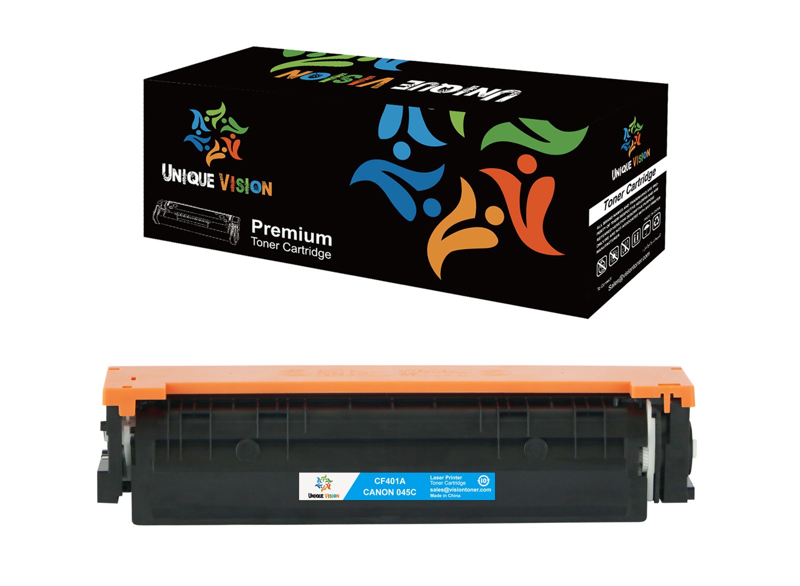  حبر بديل متوافق 201A ازرق (CF401A) لطابعات ليزر جيت - صورة 1