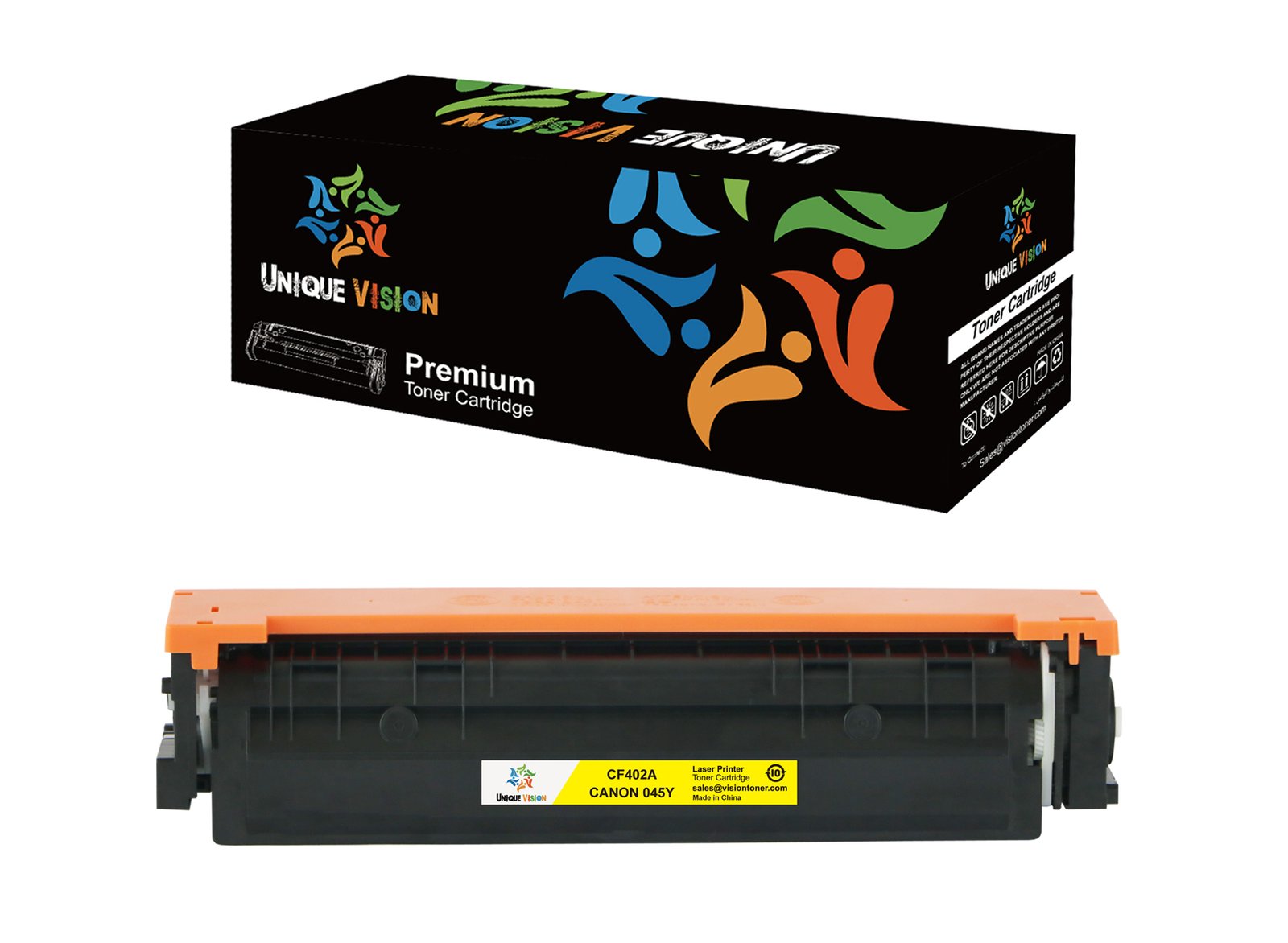 حبر بديل متوافق 201A اصفر(CF402A) لطابعات ليزر جيت - صورة 1