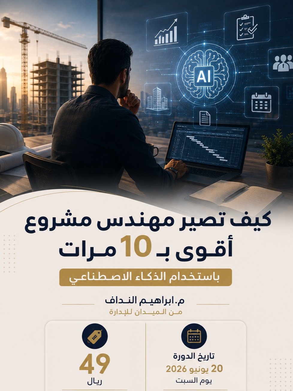 دورة : كيف تصير مهندس مشروع أقوى بـ10 مرات باستخدام الذكاء الاصطناعي  - صورة 1