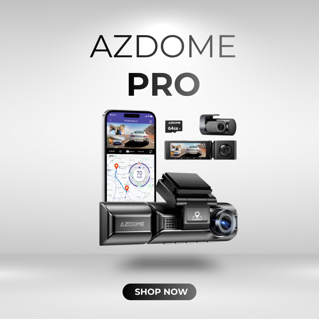 داش كام ازدوم ثلاث كاميرات ازدوم برو (AZDOME M550 PRO) - Image 1