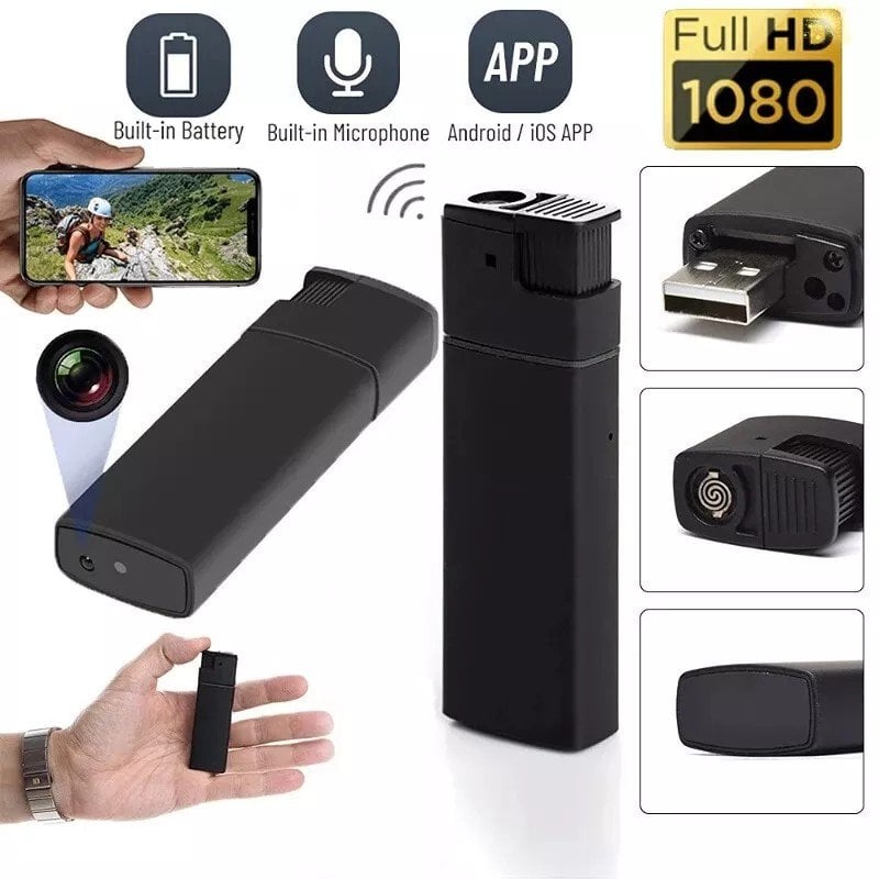 كاميرا مخفية داخل ولاعة بدقة FULL HD واتصال WiFi عبر تطبيق الجوال. - صورة 7