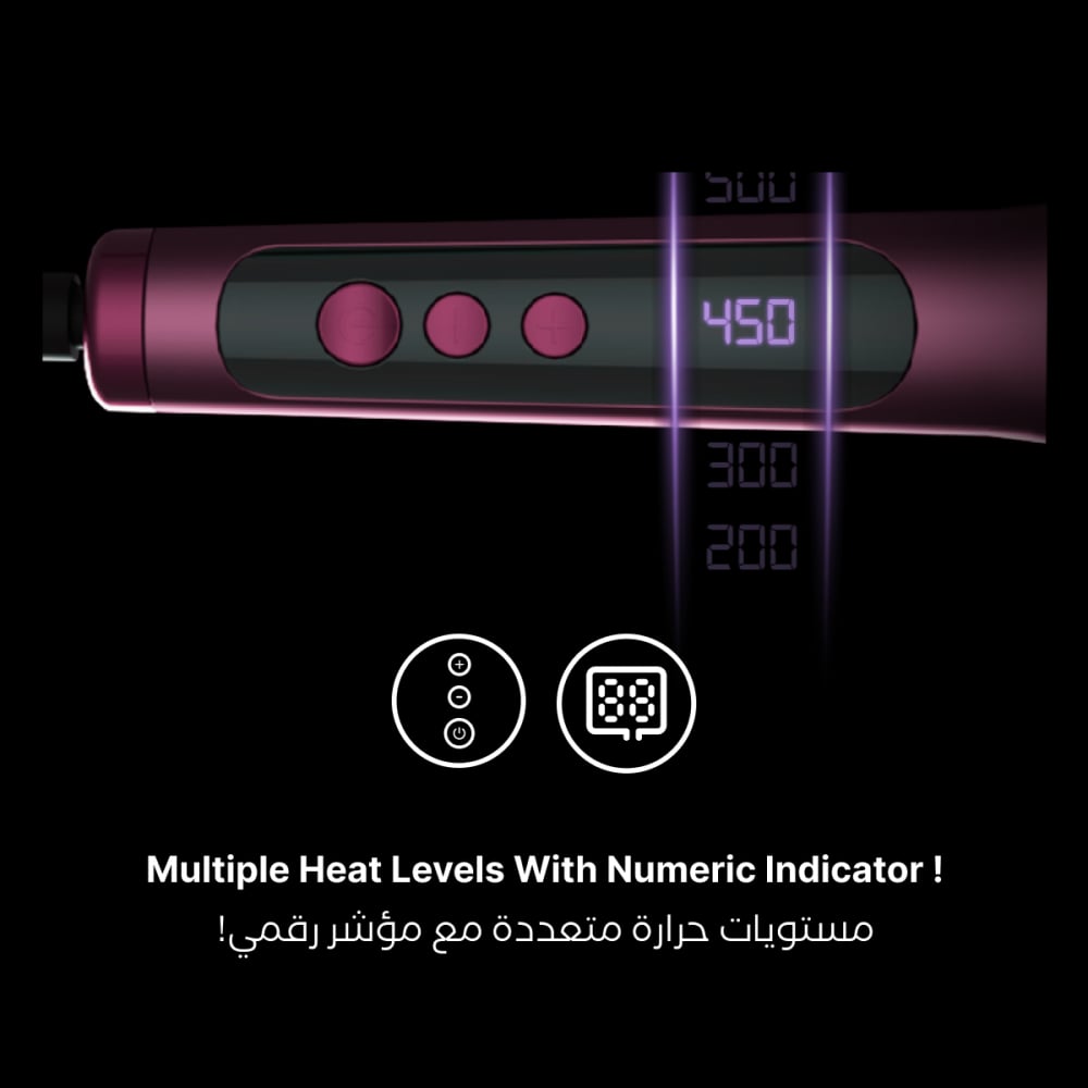 يونايتد مشط شعر حراري شاشة رقمية  - صورة 4