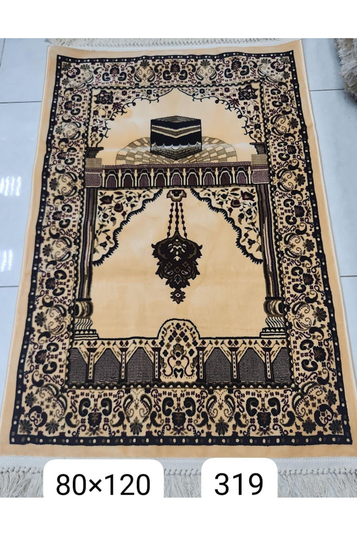سجادة صلاة بتصميم الكعبة المشرفة. - صورة 1