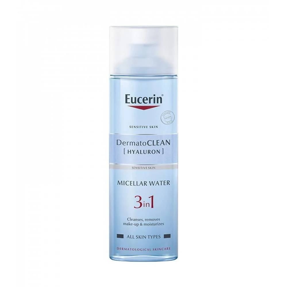 Eucerin DermatoCLEAN [Hyaluron] Micellar Water 3-in-1 for Sensitive Skin – Cleanses, Removes Makeup & Moisturizes 200ml - Image 1