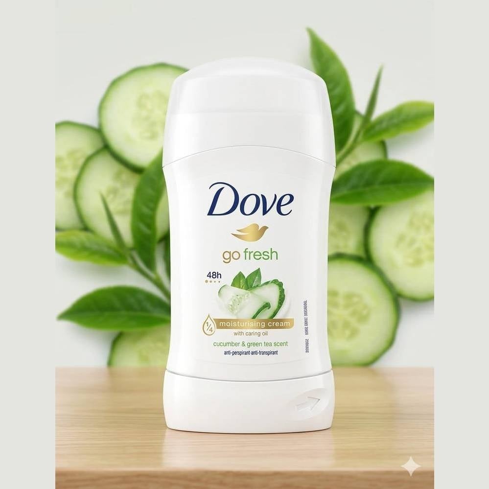 Dove Go Fresh Cucumber & Green Tea Antiperspirant Stick – 48-Hour Freshness & Protection 40g - Image 2