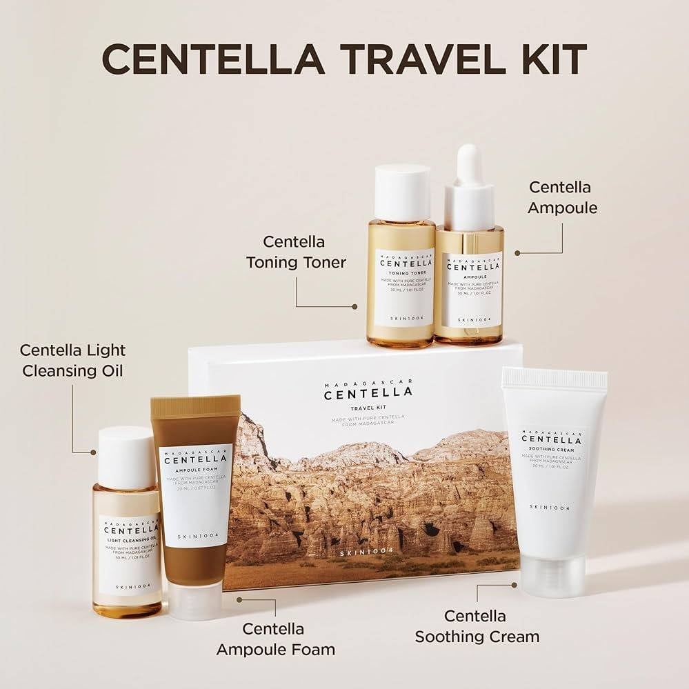 SKIN1004 Madagascar Centella Travel Kit – Complete Travel Skincare Set 120ml - Image 2