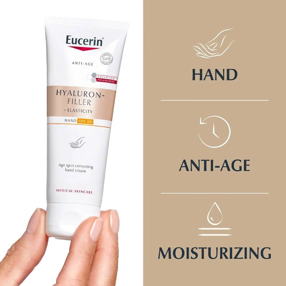 Eucerin Hyaluron-Filler + Elasticity Hand Cream SPF 30 – Age Spot Correcting & Anti-Aging Hand Care 75ml - Image 3