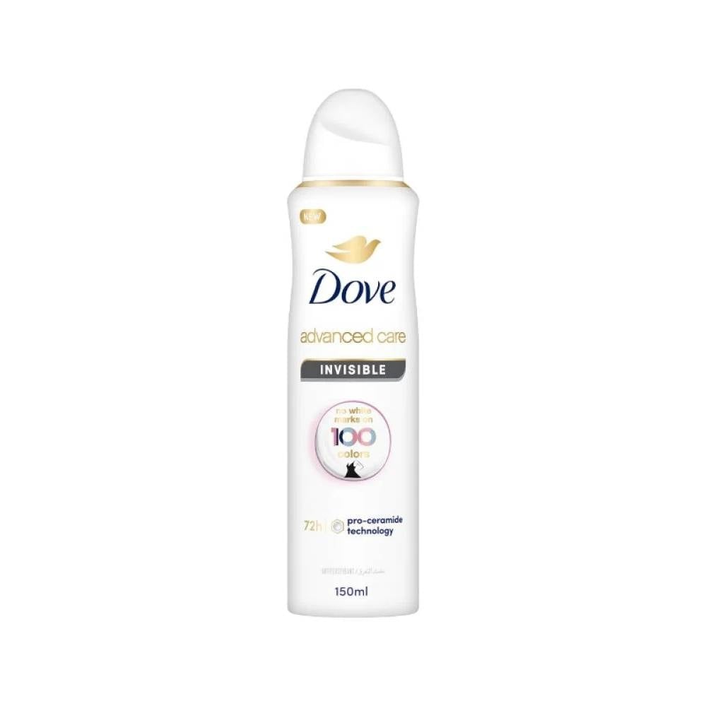 Dove Advanced Care Invisible Anti-Perspirant Spray – 72H Protection with No White Marks 150ML - Image 1