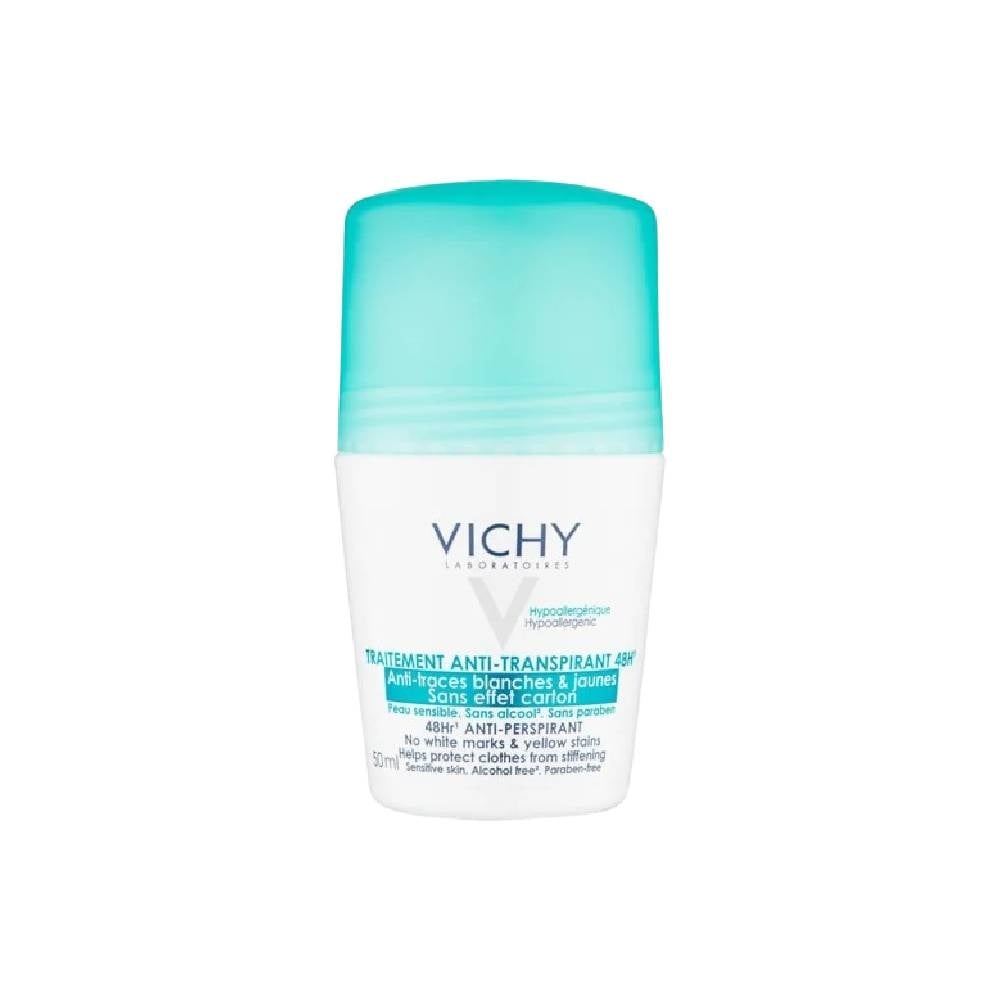 Vichy 48H Anti-Perspirant No White Marks & Yellow Stains Roll-On 50ml  - Image 1