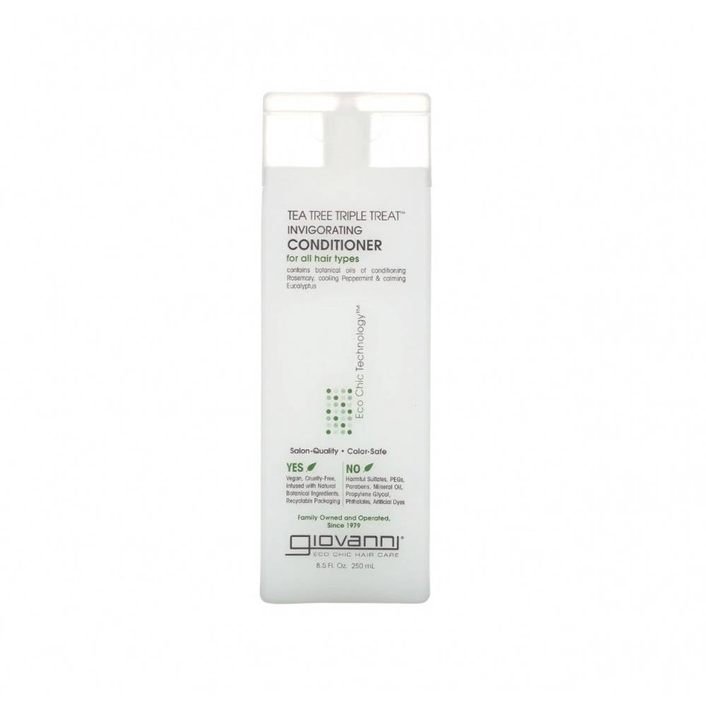 Giovanni Tea Tree Triple Treat Invigorating Conditioner – Refreshing Conditioner for All Hair Types 250ML - Image 1