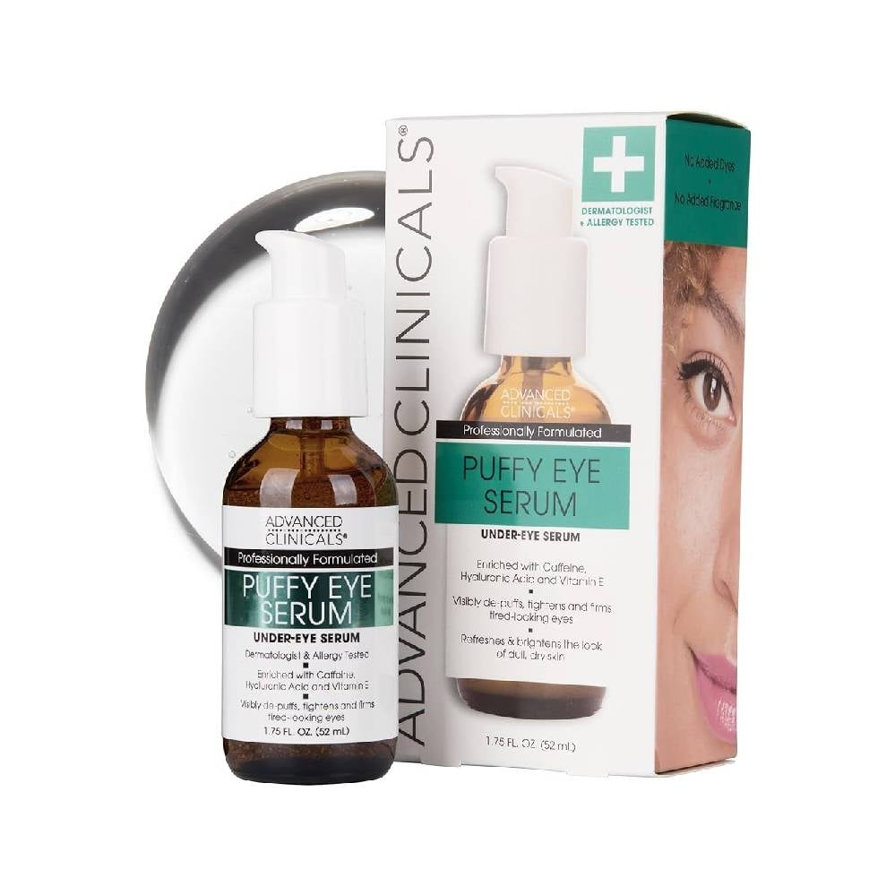 Advanced Clinicals Puffy Eye Serum – Under Eye Depuffing & Hydrating Serum 52ml - Image 1