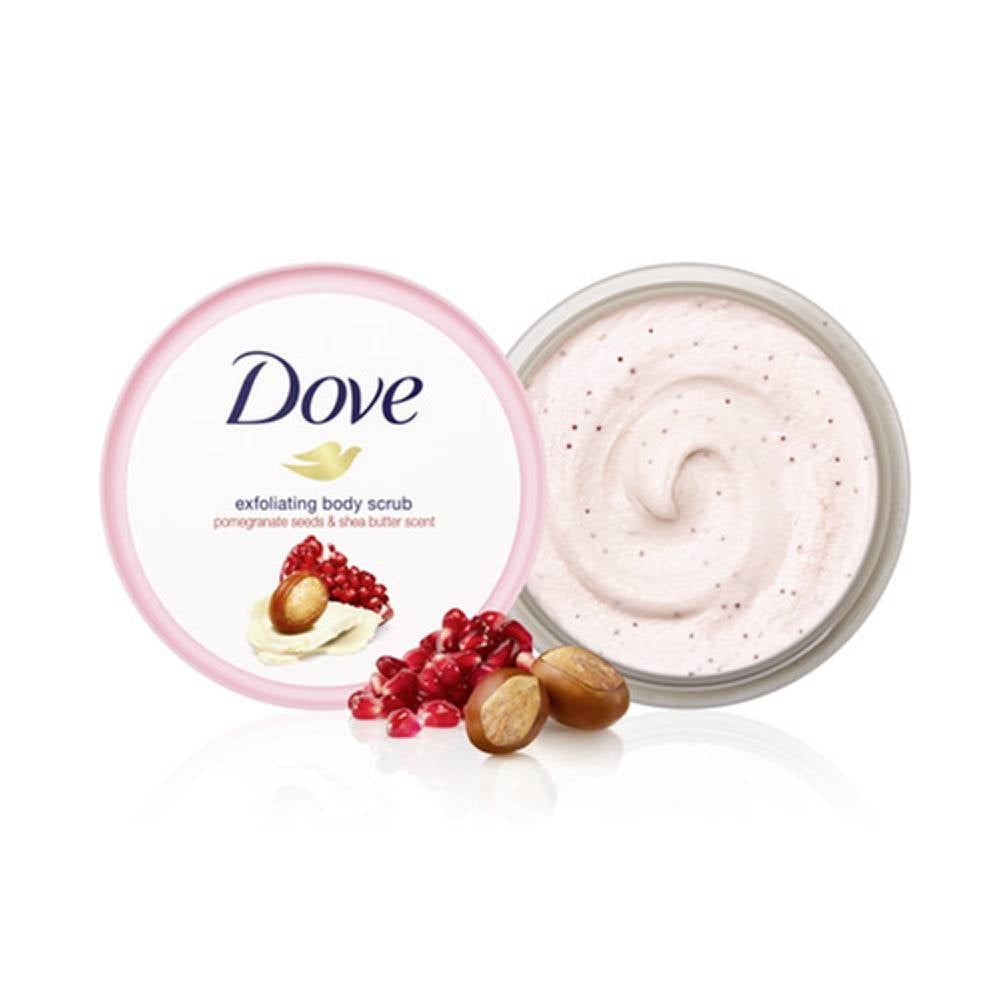 Dove Exfoliating Body Polish Pomegranate Seeds & Shea Butter – Nourishing Exfoliation for Radiant Skin 298g - Image 2