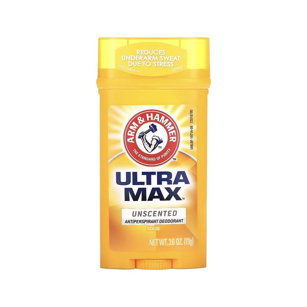Arm & Hammer Ultra Max Unscented Antiperspirant Deodorant – Powerful Protection Without Fragrance 73g - Image 1