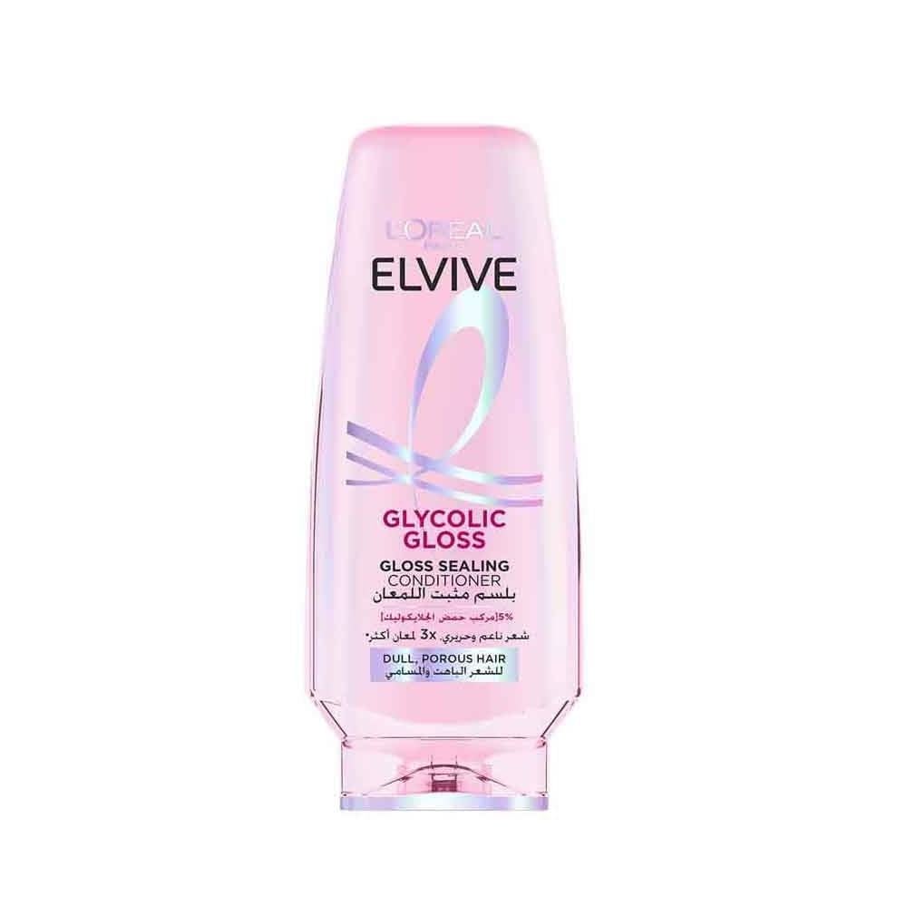 L'Oréal Paris Elvive Glycolic Gloss Gloss Sealing Conditioner for Dull & Porous Hair 360ML - Image 1