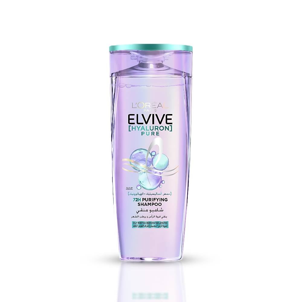 L'Oréal Paris Elvive Hyaluron Pure 72H Purifying Shampoo 400ML - Image 1