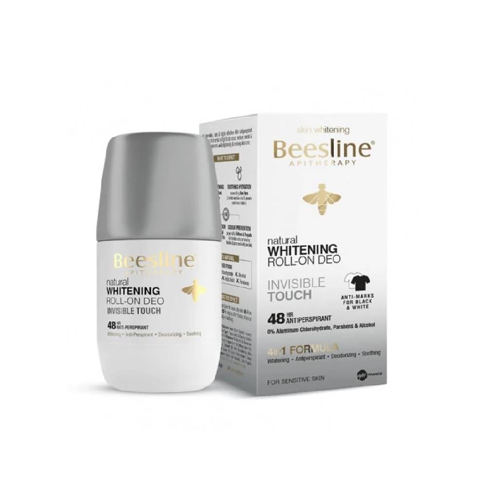 Beesline Whitening Roll-On Deodorant Invisible Touch – 48H Protection & No White Marks 50ml - Image 1