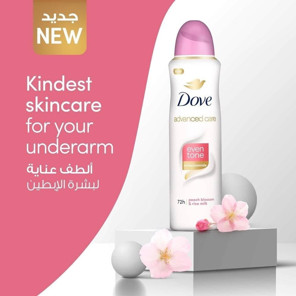 Dove Advanced Care Even Tone Anti-Perspirant Spray with Niacinamide – 72H Protection & Even-Toned Underarms 150ML - Image 2