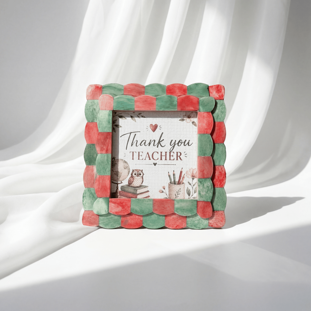 اطار مرآة صدف - Thank you Teacher - صورة 1
