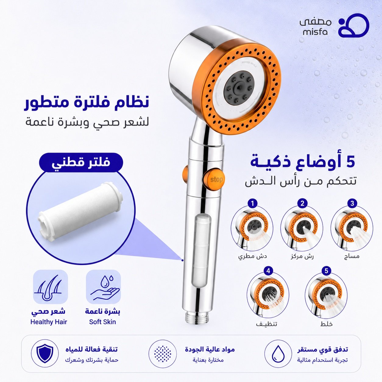 رأس دش بفلتر مدمج - صورة 3
