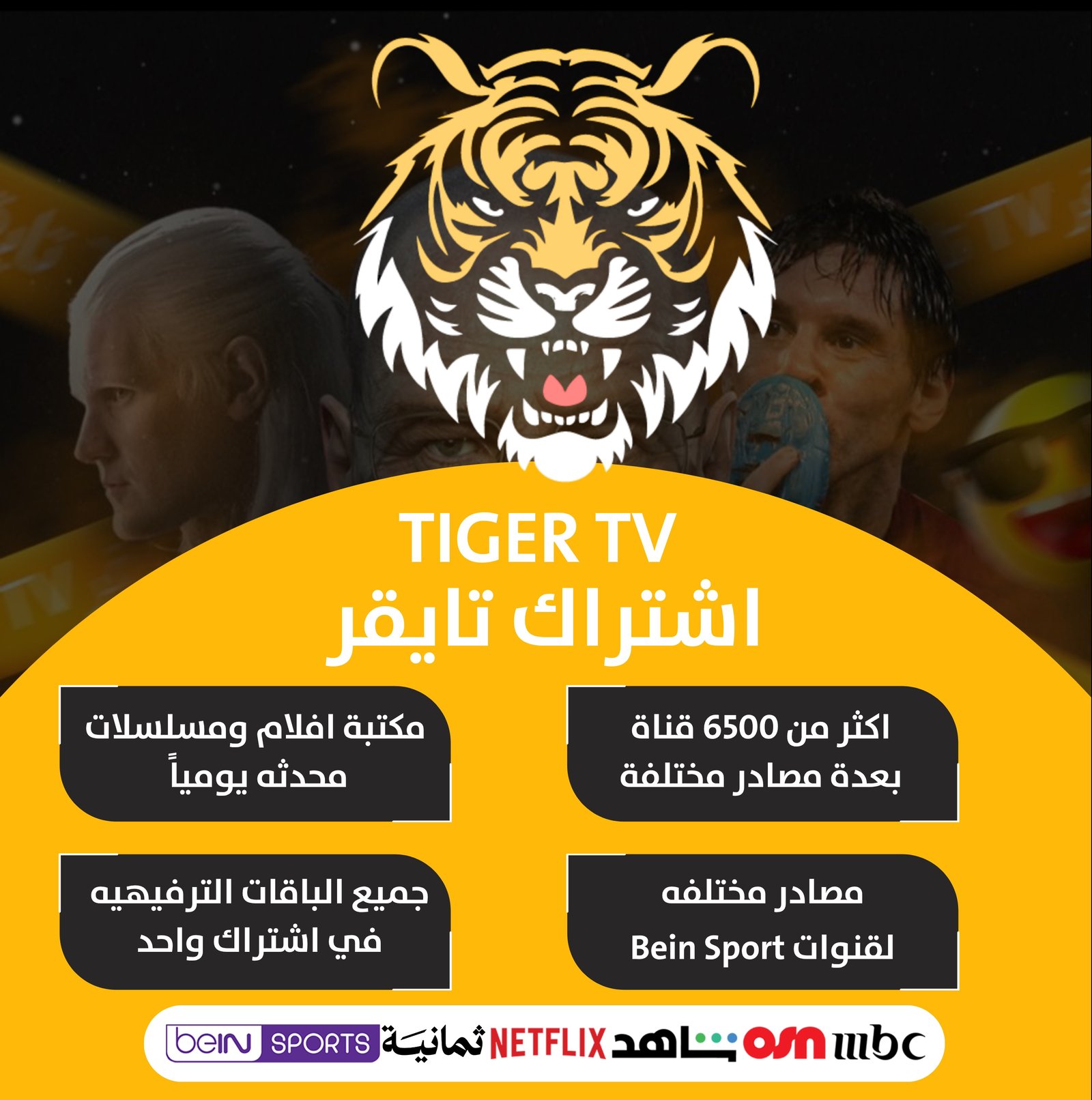 اشتراك تايقر TV | سنة كاملة - صورة 1