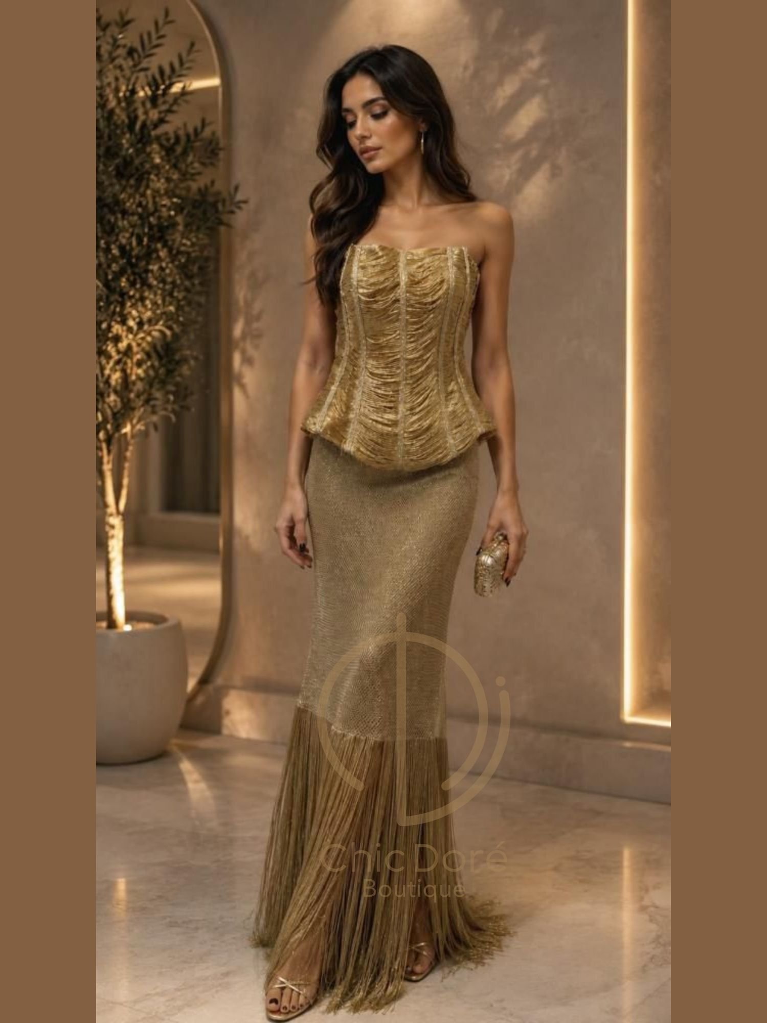 تايور توب كورسيه وتنوره هدب - صورة 1