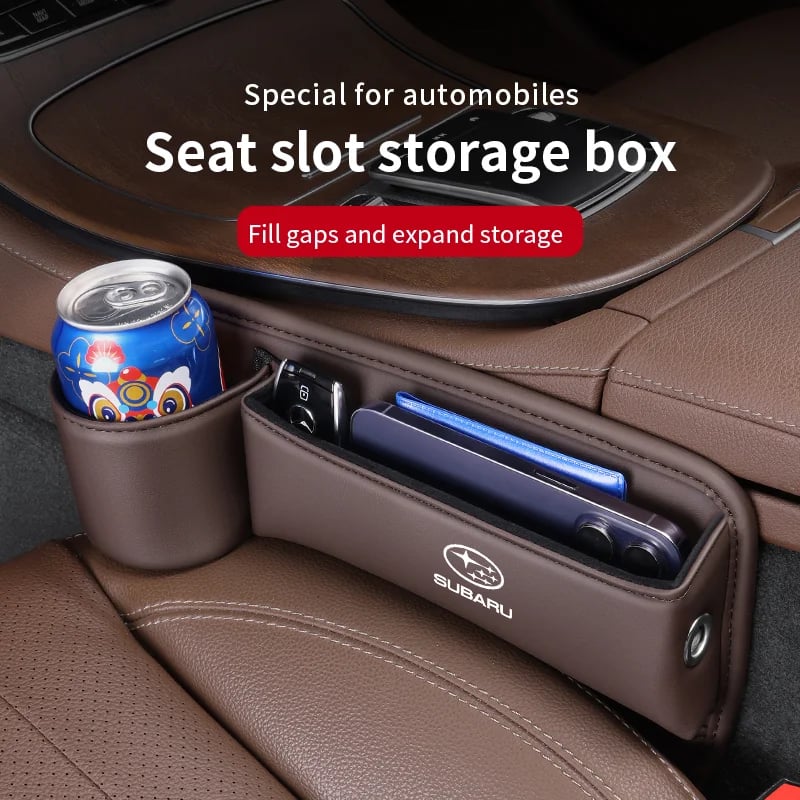 Car Sewn Seat Gap Crevice Slot Leather Storage Box For Subaru Brz Ascent Forester Impreza Legacy Outback WRX XV Auto Accessories - Image 3