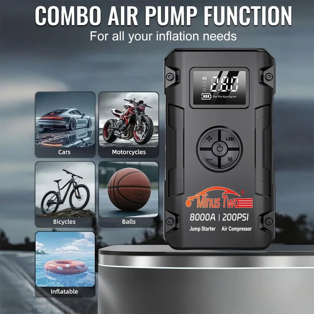 Wireless Peak Car Jump Starter, Portable Emergency Booster & Car Power Supply, All-in-One Backup Power for Vehicle SUV Truck - Image 2