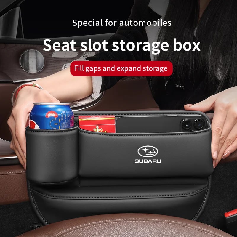 Car Sewn Seat Gap Crevice Slot Leather Storage Box For Subaru Brz Ascent Forester Impreza Legacy Outback WRX XV Auto Accessories - Image 4