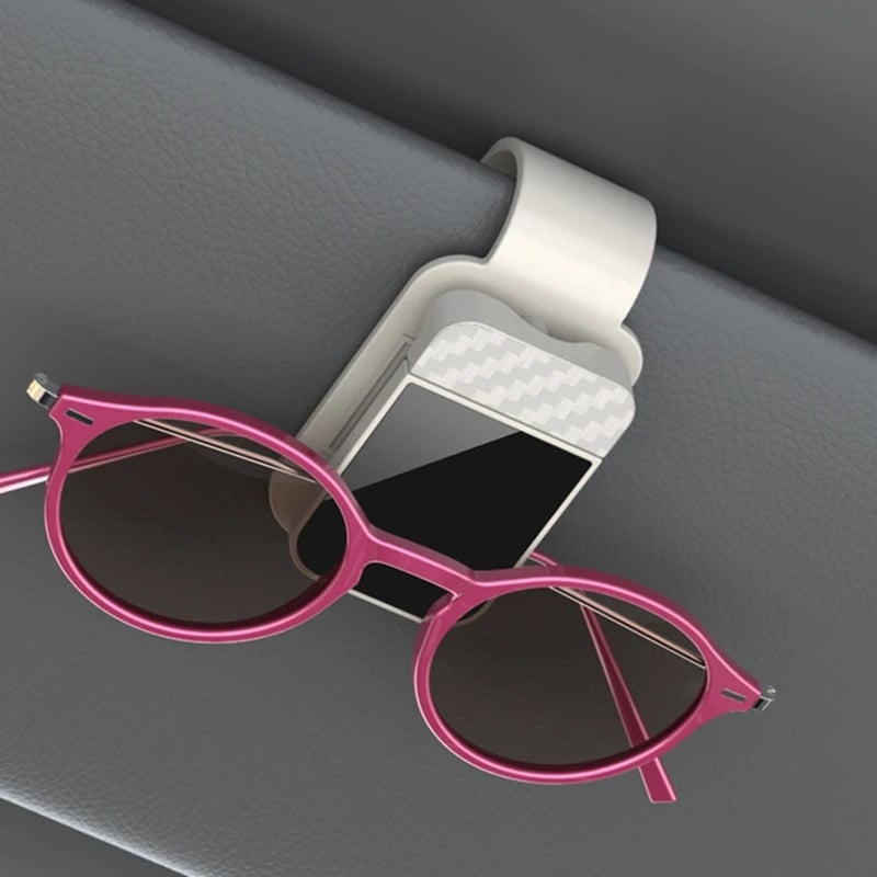 Car Sunglasses Clip Sun Visor Glasses Holder Card Ticket Holder Stable Storage Clips Eyeglasses Hanger Car Interior Accessories - Image 9