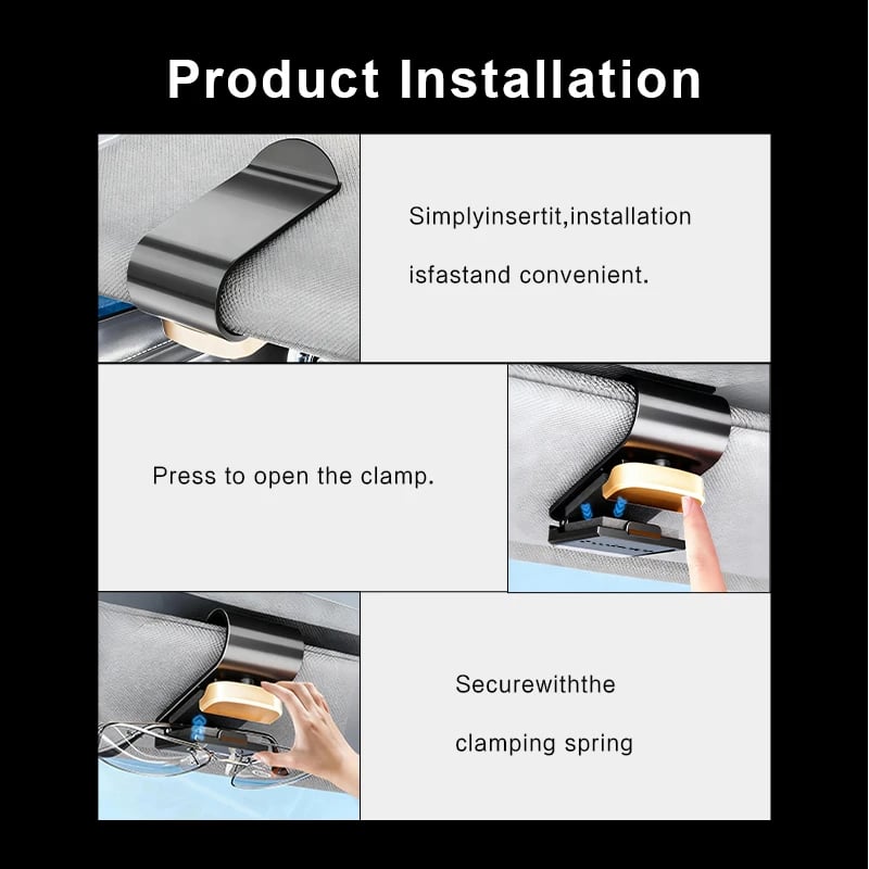 For Renault Car Sunglasses Clip Card Ticket Holder Stand Fastener Eyeglasses Accessories Twingo Zoe Initivle Paris Megane Captur - Image 2