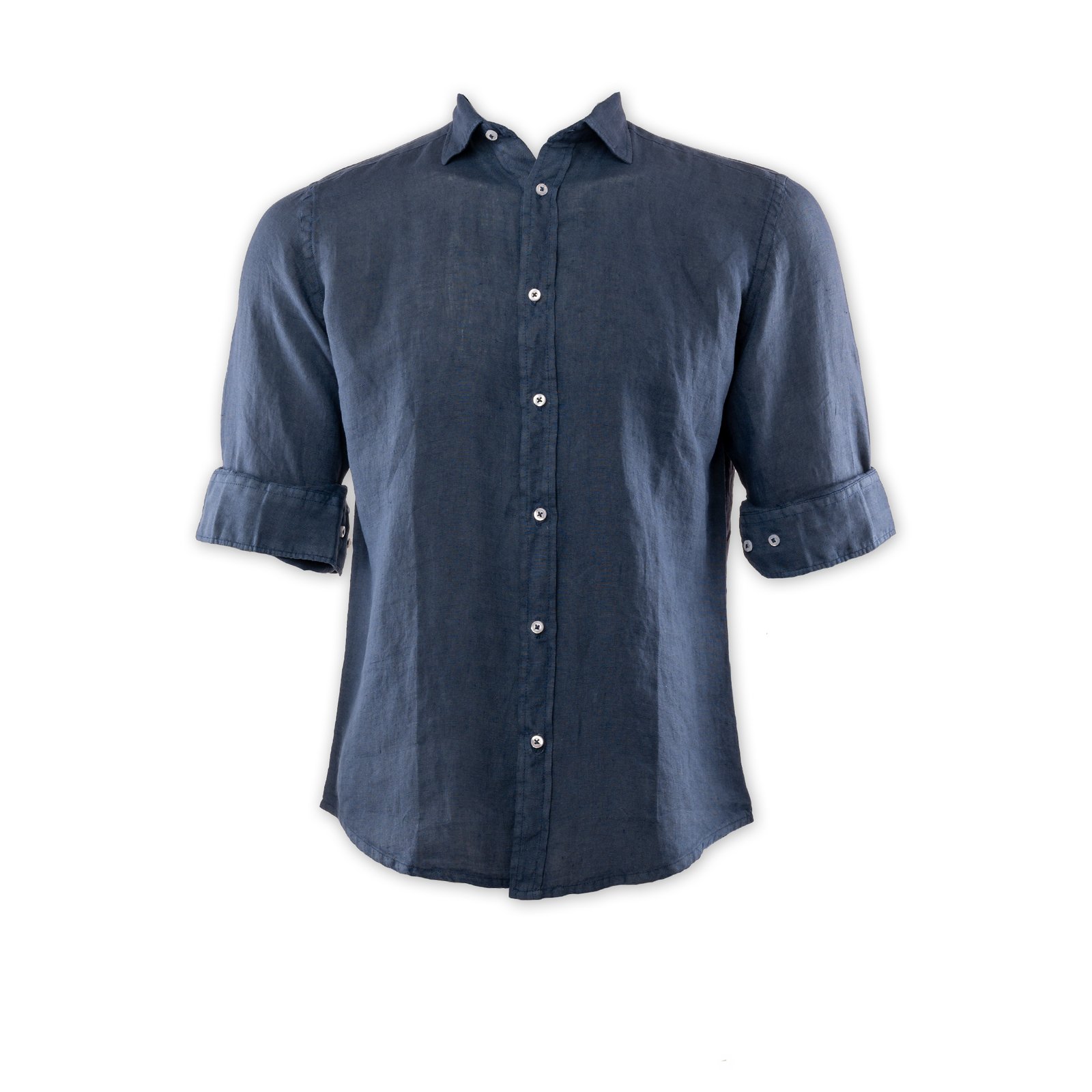 Men Linen Shirt - Blue - Image 1