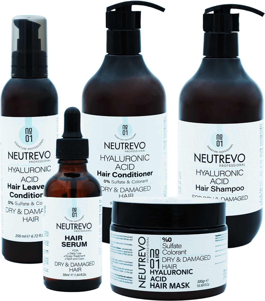 مجموعة العناية المتكاملة بحمض الهيالورونيك (5 قطع) , Hyaluronic Acid Complete Care Bundle (5 Pcs) - Image 1