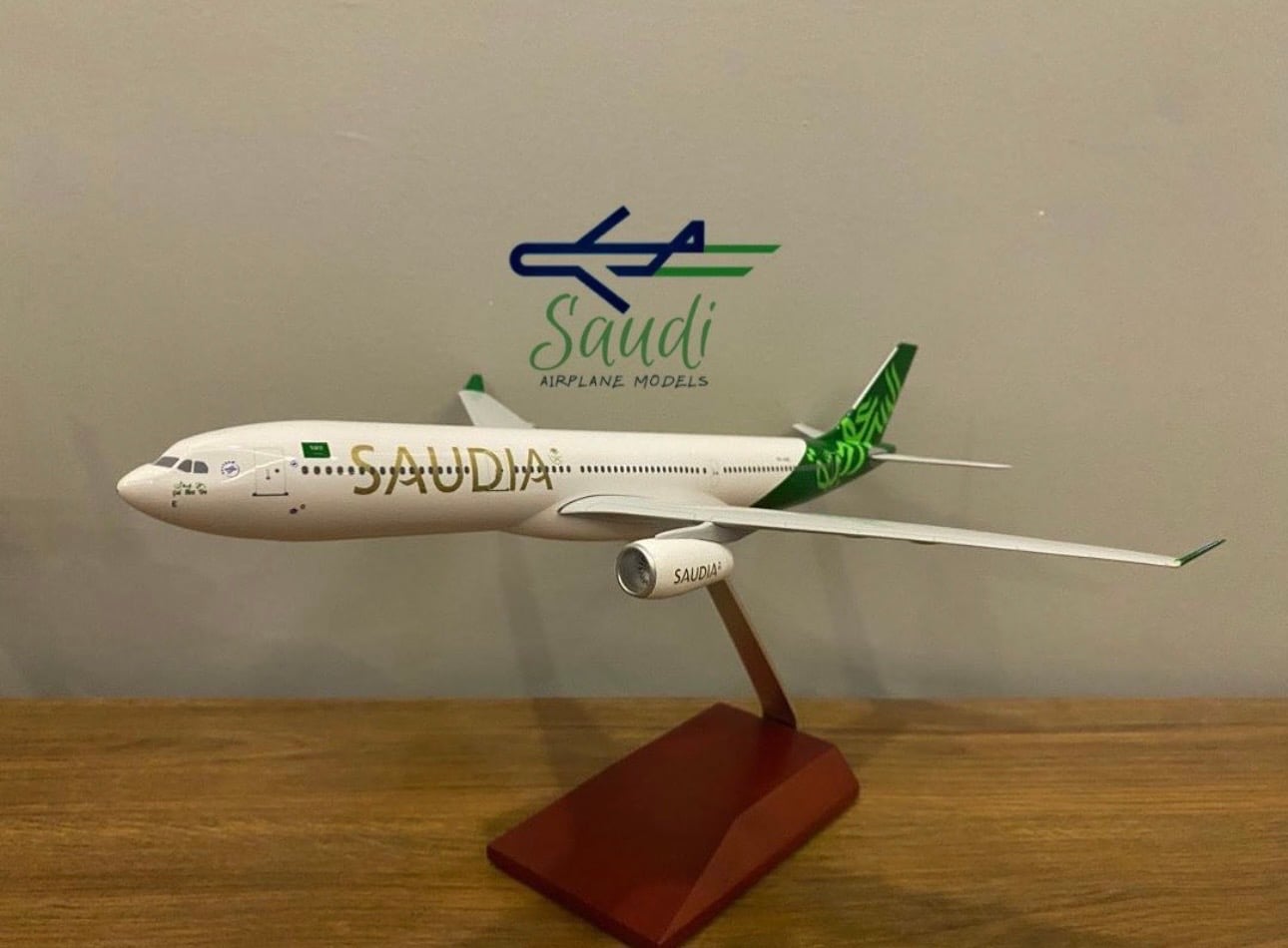 مجسم A330 الخطوط السعودية بشعار اليوم الوطني القديم - صورة 1