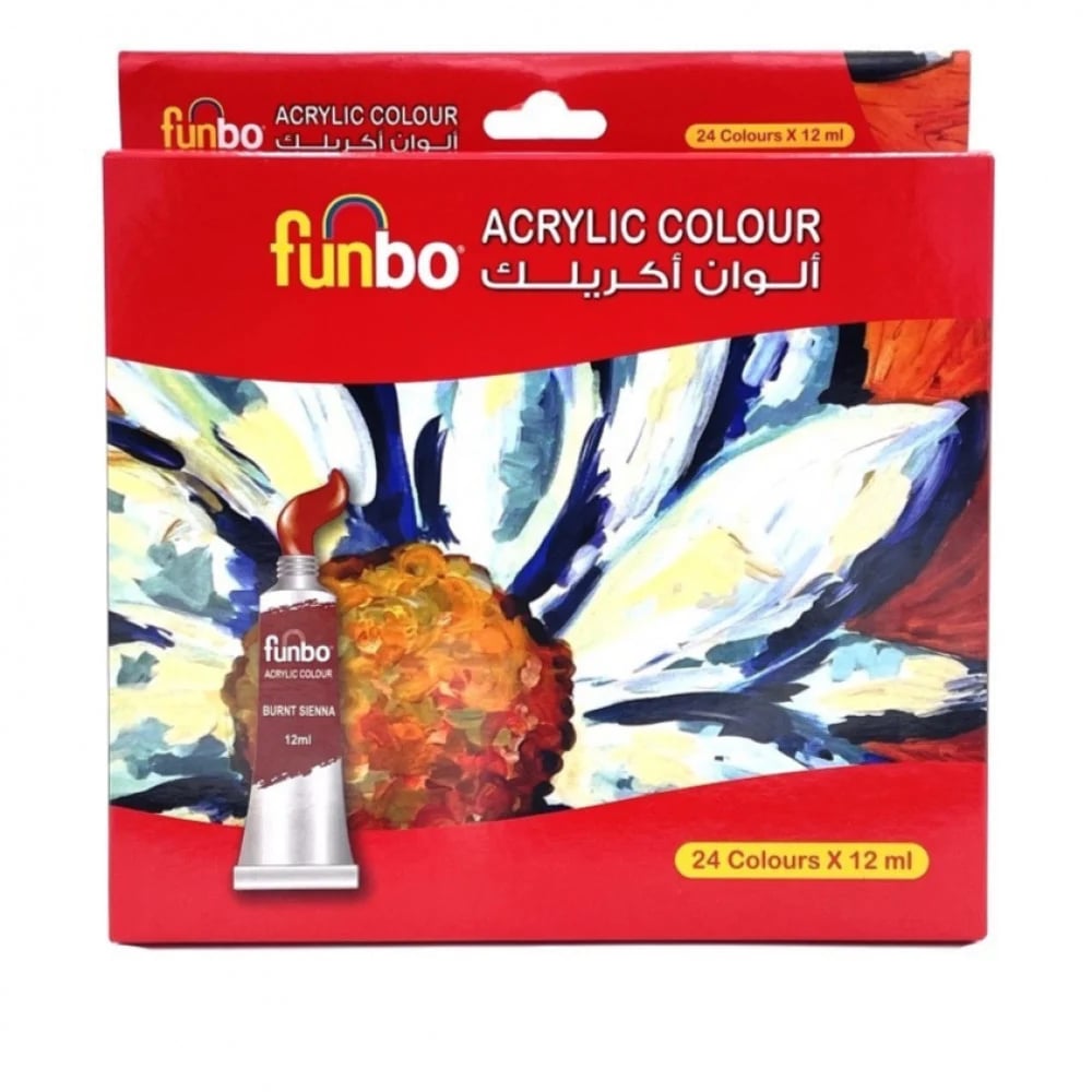 الوان اكريليك عصار 24 لون FUNBO FO-2412 - صورة 1