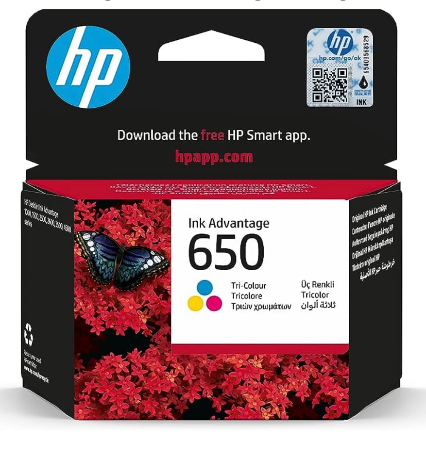 حبر طابعة HP 650 ملون  - صورة 1