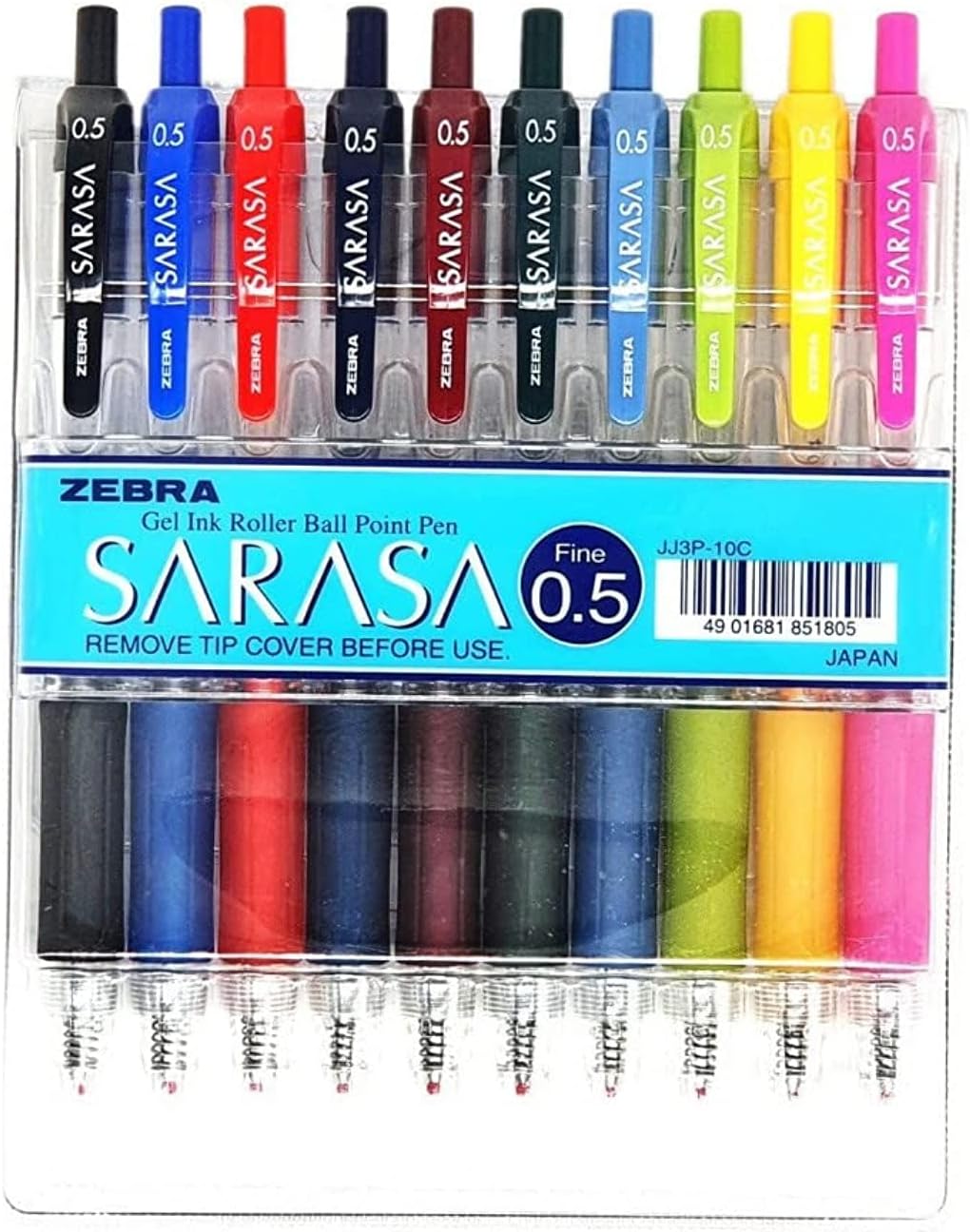 طقم اقلام ساراسا 10 لون 0.5 JJ3P-10C - صورة 1