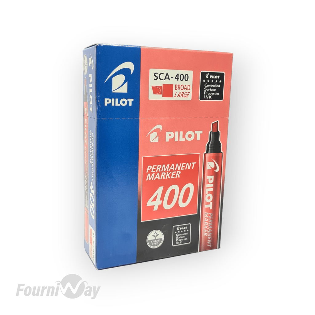 12 قلم ماركر مشطوف بايلوت احمر SCA-400-R - صورة 1