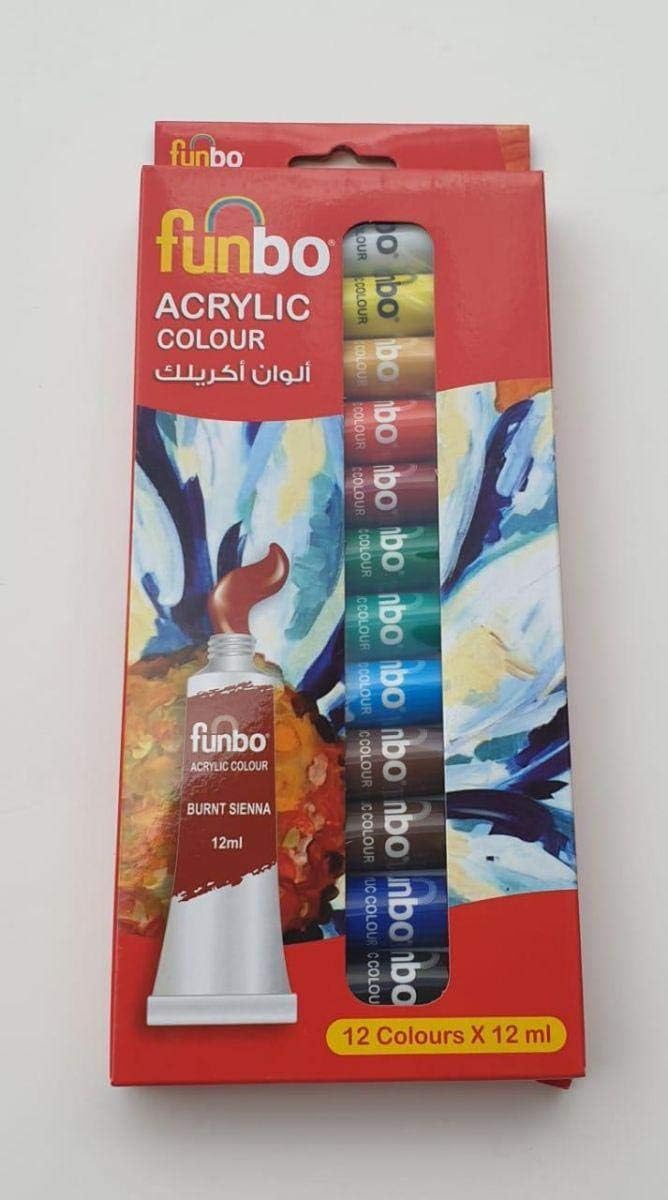 الوان اكريليك عصار 12 لون FUNBO FO-1212 - صورة 1
