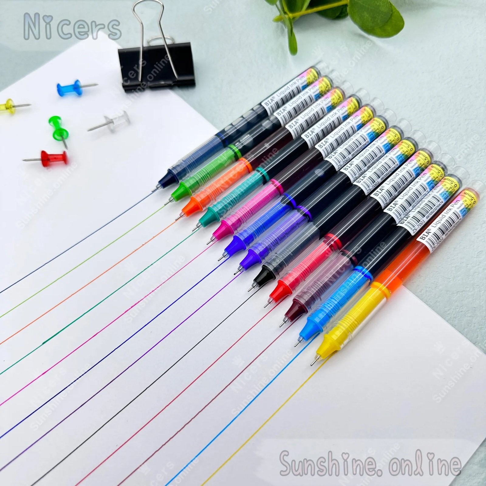 طقم اقلام ريشه لرسم 12 لون ZS-7001 - صورة 1