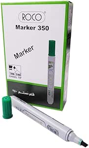 12 قلم ماركر اخضر 350 اخضر RQ-29024 - صورة 1