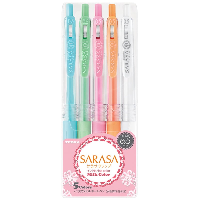 طقم اقلام ساراسا كليب 5 لون باستل 0.5 JJ15-5C-MK - صورة 1