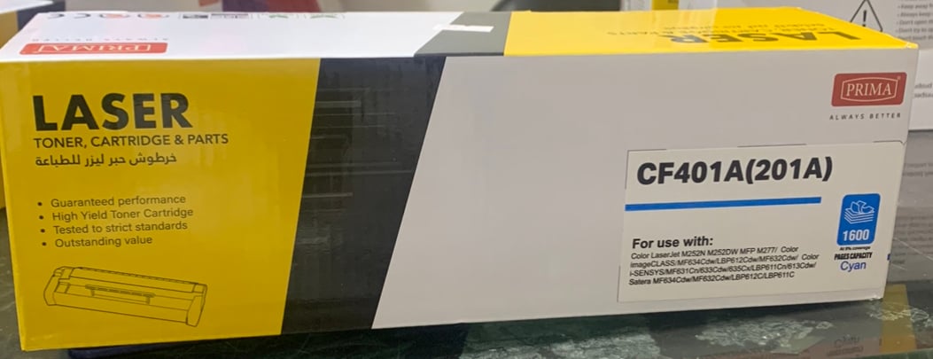 حبر طابعة بريما أزرق (prima CF401A (201A - صورة 1