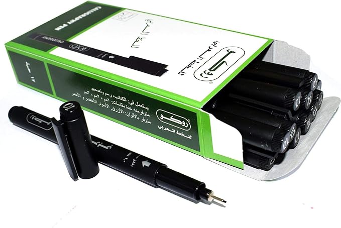كرتون 60 قلم خط روكو اسود 1 ملم RQ-28591BLK - صورة 2