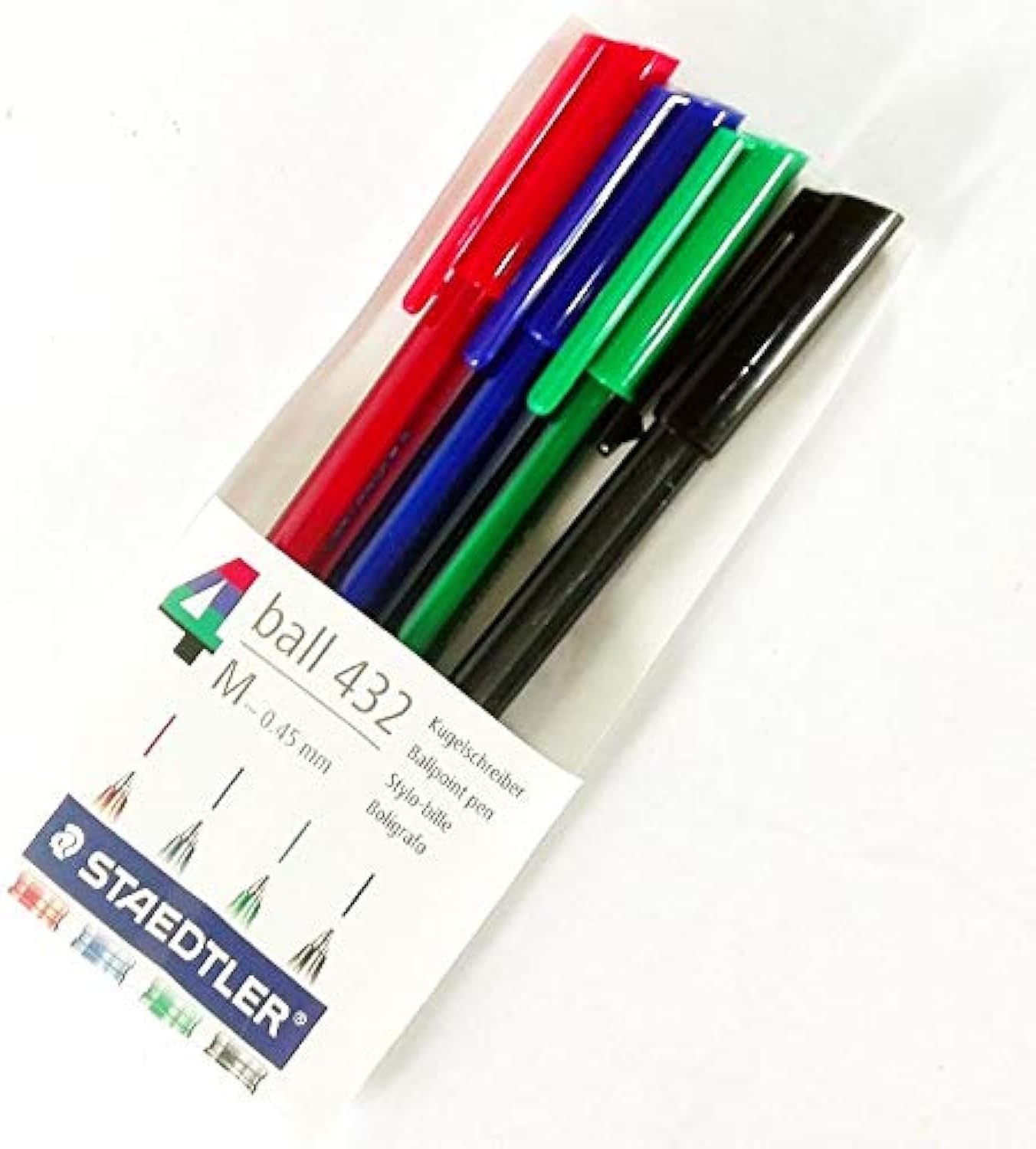 10  طقم اقلام استدلر 4 لون ST-432M-WP04 - صورة 1