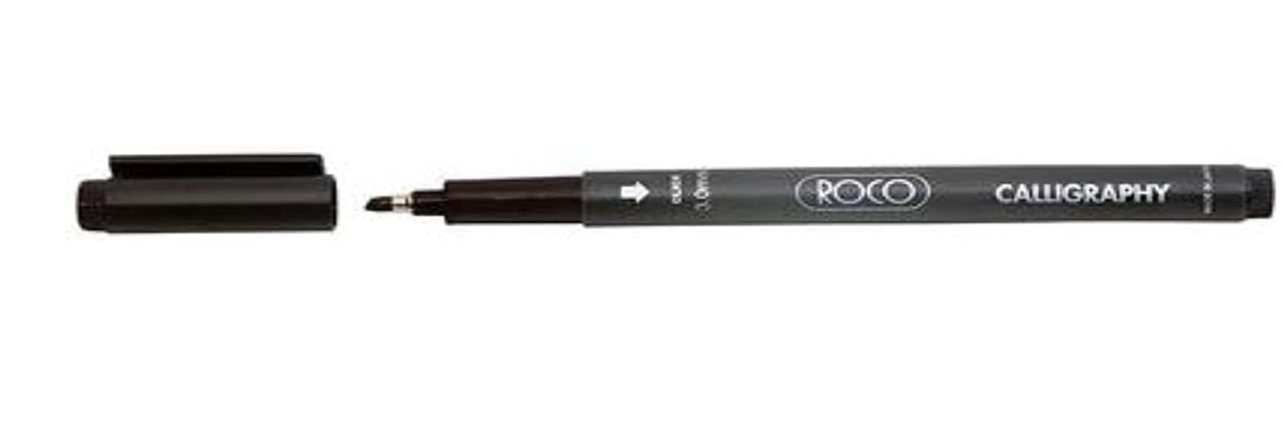 كرتون 60 قلم خط روكو اسود 3 ملم RQ-28593BLK - صورة 1