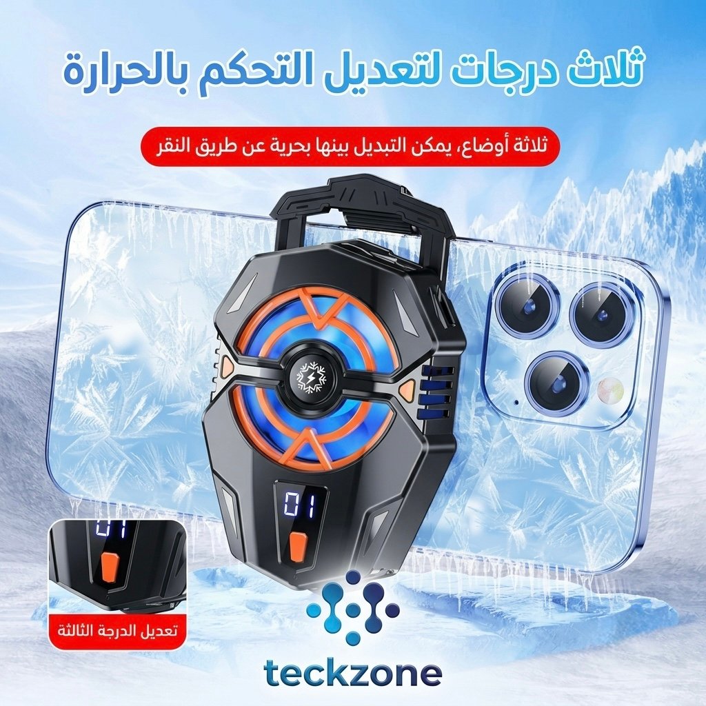 مروحة التبريد المغناطيسية للجوال (RGB) | أداء أسطوري بدون تقطيع - Image 3