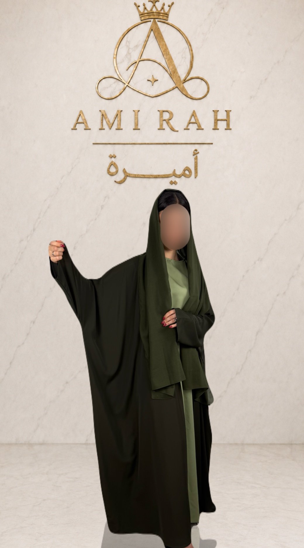 عباية كريب المتميزة نص فراشة  - صورة 3