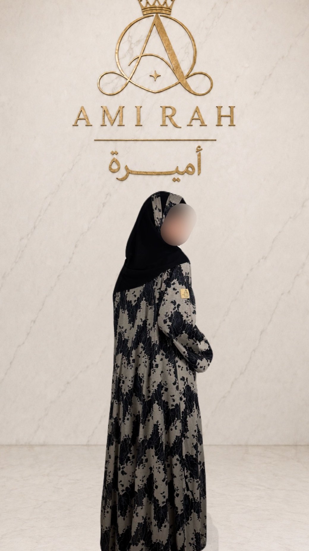 عباية دانتيل كاندي - تصميم نص كلوش ببطانة شيفون - صورة 3