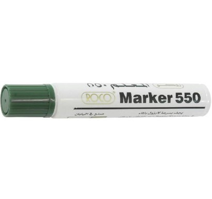 قلم روكو Marker 550 جامبو -قلم ماركر ثابت ،سماكة من8-12مم ،رأس مشطوف ،أخضر - صورة 1